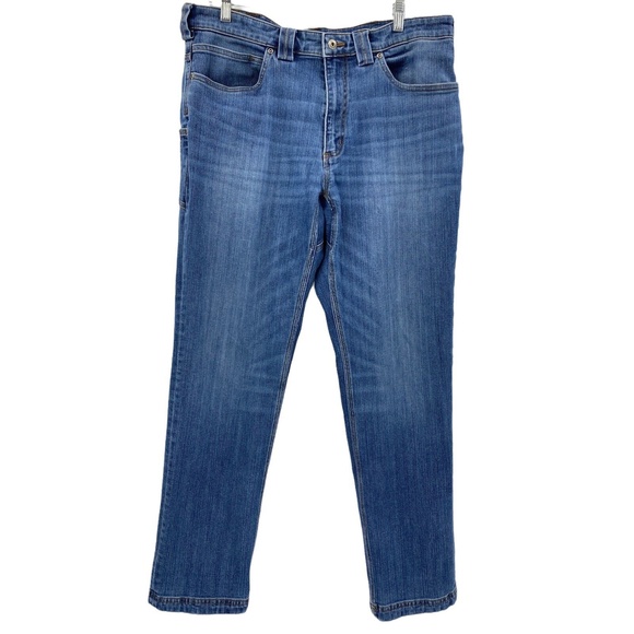 Duluth Trading Mens Jeans Size 36/32 Ballroom Double Flex Medium Wash